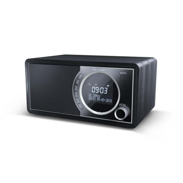 SHARP DR-450(BK) - RADIO DIGITALE - DAB/DAB+ - LCD MONOCROMATICO - 6W - BLUETOOTH - CHASSIS IN LEGNO - NERO