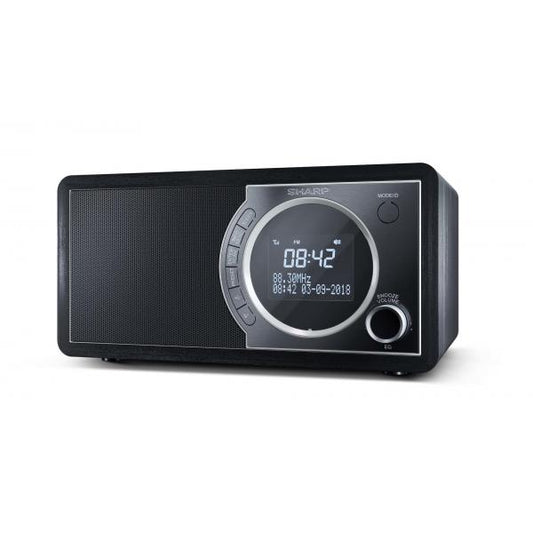 SHARP DR-450(BK) - RADIO DIGITALE - DAB/DAB+ - LCD MONOCROMATICO - 6W - BLUETOOTH - CHASSIS IN LEGNO - NERO