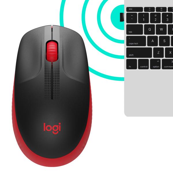 LOGITECH M190 MOUSE WIRELESS ROSSO