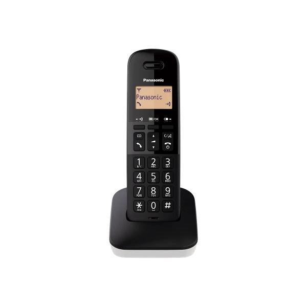 PANASONIC KX-TGB610JT (NERO/BIANCO) - TELEFONO CORDLESS - IMPUGNATURA ANTISCIVOLO - AUTONOMIA IN CHIAMATA 18H