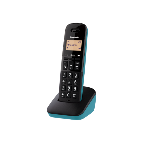PANASONIC KX-TGB610JT (NERO/AZZURRO) - TELEFONO CORDLESS - IMPUGNATURA ANTISCIVOLO - AUTONOMIA IN CHIAMATA 18H