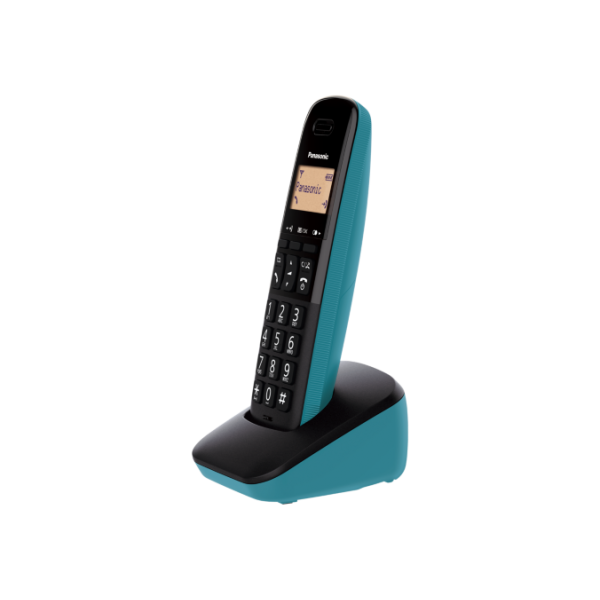 PANASONIC KX-TGB610JT (NERO/AZZURRO) - TELEFONO CORDLESS - IMPUGNATURA ANTISCIVOLO - AUTONOMIA IN CHIAMATA 18H