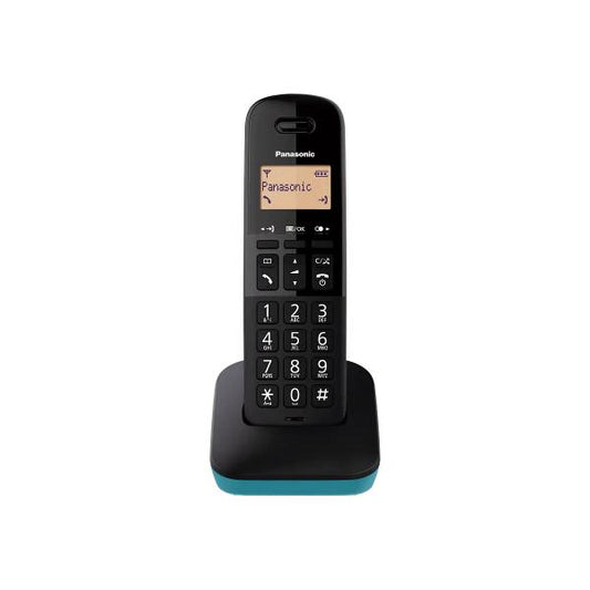 PANASONIC KX-TGB610JT (NERO/AZZURRO) - TELEFONO CORDLESS - IMPUGNATURA ANTISCIVOLO - AUTONOMIA IN CHIAMATA 18H