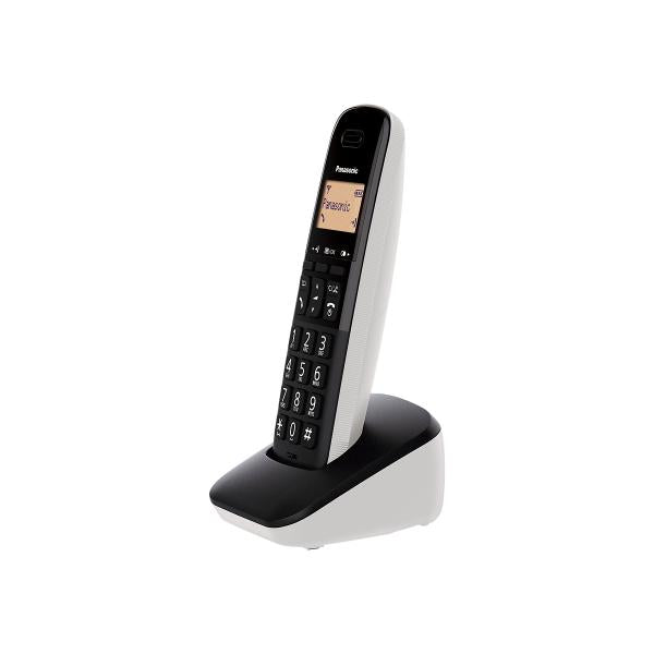 PANASONIC KX-TGB612JT (NERO/BIANCO) - TELEFONO CORDLESS DOPPIO - IMPUGNATURA ANTISCIVOLO - AUTONOMIA IN CHIAMATA 18H