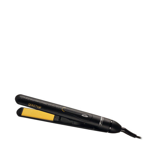 Ariete 8143 Gold Hair - Piastra per Capelli in Ceramica - Capelli Lisci, Onde e Ricci - Anti-Crespo - Temperatura Costante - Blocco Piastre - Nero - (Ariete 8143/00 Caldo Nero, Oro 35 W 2,5 m)