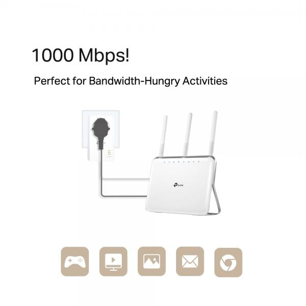 TP-LINK TL-PA7017P KIT - POWERLINE 2PZ LAN - AV1000