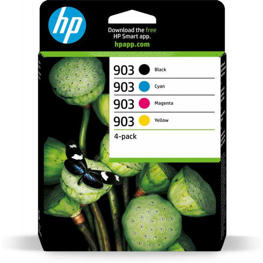 HP 903 4-PACK (6ZC73AE) - BLACK + CIANO + MAGENTA + YELLOW - CARTUCCIA ORIGINALE