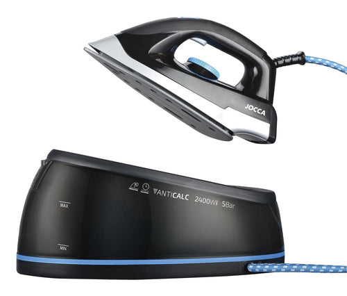 JOCCA 2129 ferro da stiro a caldaia 2400 W 2 L Piastra in Ceramica Nero, Blu, Argento - (JOCCA 2129 ferro da stiro 2400 W Nero)