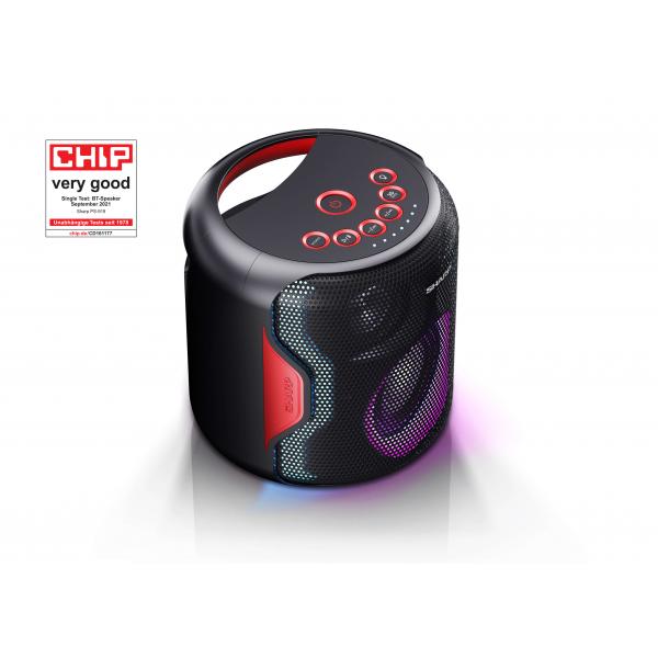 SHARP PS-919(BK) - SPEAKER BLUETOOTH PORTATILE TWS - 130W - USB - AUX - IPX5 - GIOCO LUCE LED RGB - NERO