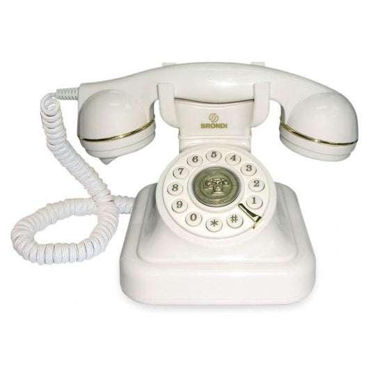 BRONDI VINTAGE 20 (BIANCO) - TELEFONO CORDED - DESIGN RETRO