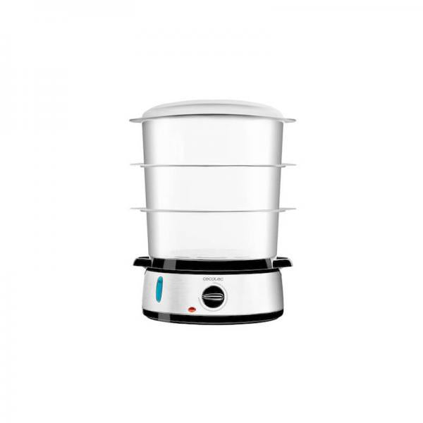 CECOTEC VAPORITA VAPORIERA ELETTRICA 3000 INOX CON 800W 3 RECIPIENTI E TIMER 60 MINUTI