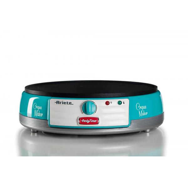 ARIETE CREPES MAKER AZZURRO (PARTY TIME) (0202/01) - PIASTRA ELETTRICA PER CREPES - 1000W