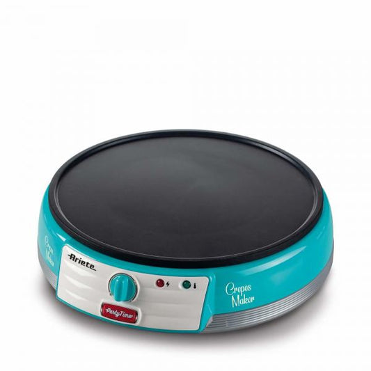 ARIETE CREPES MAKER AZZURRO (PARTY TIME) (0202/01) - PIASTRA ELETTRICA PER CREPES - 1000W