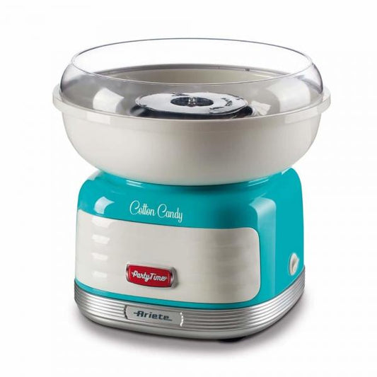 ARIETE COTTON CANDY CELESTE (PARTY TIME) (2973/01) - MACCHINA PER ZUCCHERO FILATO - DESIGN VINTAGE - 450W