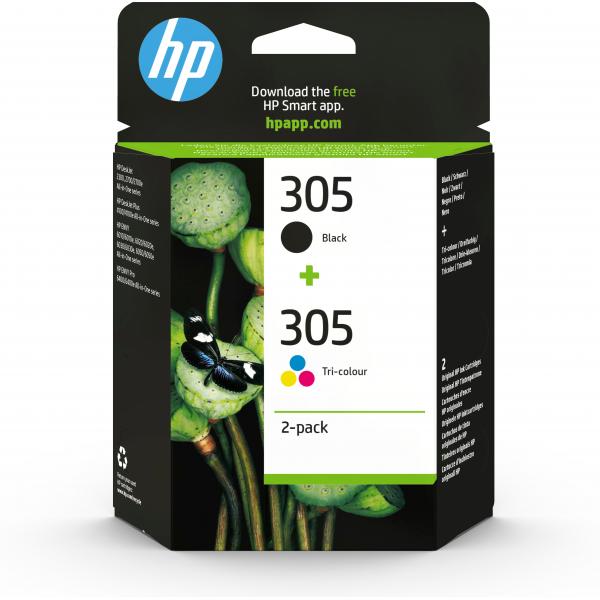 HP 305 2Pack TricolorBlack Ink