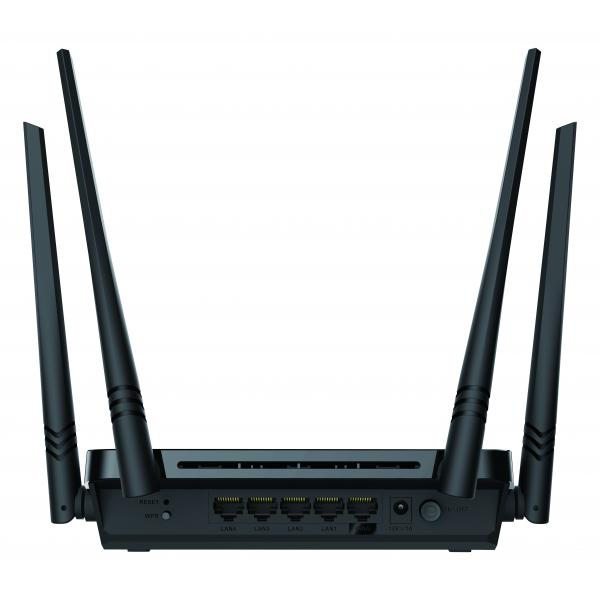 D-Link AC1200 router wireless Gigabit Ethernet Dual-band (2.4 GHz/5 GHz) Nero