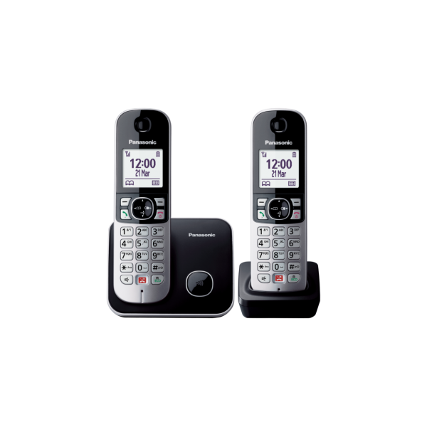 PANASONIC KX-TG6852JTB DUO CORDLESS DECT BLACK/SILVER + AGGIUNTIVO