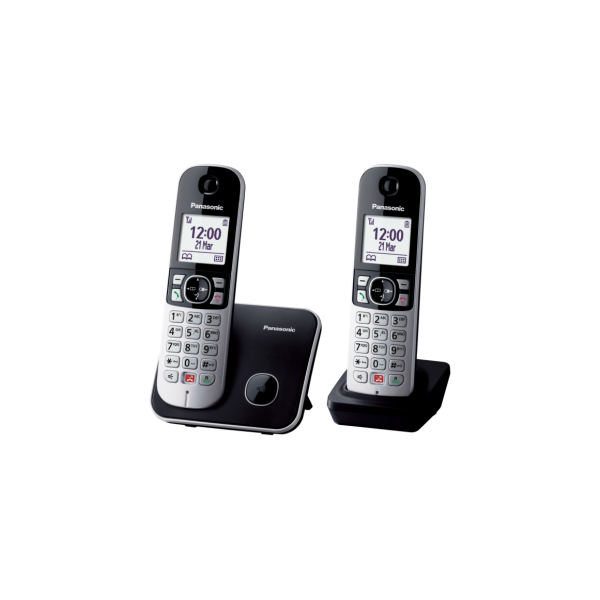 PANASONIC KX-TG6852JTB DUO CORDLESS DECT BLACK/SILVER + AGGIUNTIVO