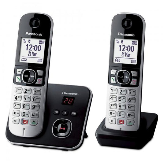 PANASONIC KX-TG6862JTB DUO BLACK DECT + AGGIUNTIVO CON SEGRETERIA