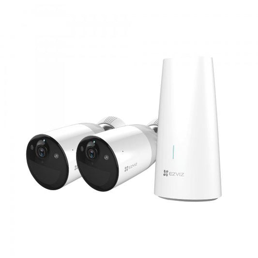 EZVIZ BC1-B2 (CS-BC1-B2) - KIT BASE + 2 TELECAMERE DA ESTERNO A BATTERIA - FHD - COLOR NIGHT VISION - DIFESA ATTIVA - SENSORE PIR - CUSTOM VOCAL ALERT