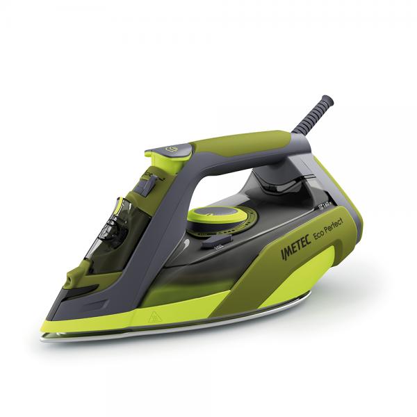 Imetec Eco Perfect Ferro da stiro a secco e a vapore Pro Ceramic soleplate Verde, Grigio