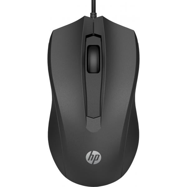 HP Wired 100 mouse Ufficio Ambidestro USB tipo A Ottico 1600 DPI