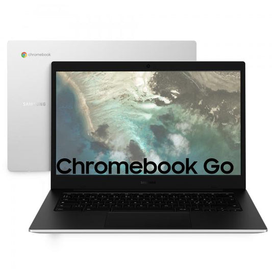 Samsung Galaxy Chromebook Go Intel Celeron N N4500 35,6 cm (14") HD 4 GB LPDDR4x-SDRAM 64 GB eMMC Wi-Fi 6 (802.11ax) ChromeOS Argento