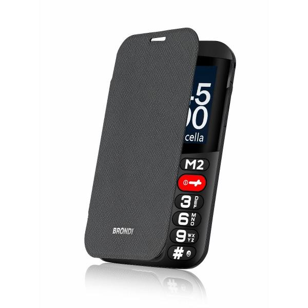 BRONDI AMICO CHIC (NERO) - TELEFONO CELLULARE PER ANZIANI - TASTO SOS - CONTROLLO REMOTO