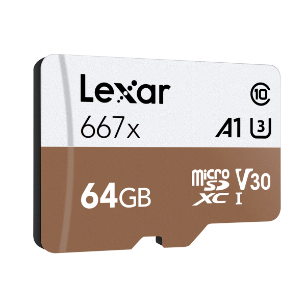LEXAR MICROSD 64GB 667XL/S 100MB/S-40MB/S + ADATTATORE SD