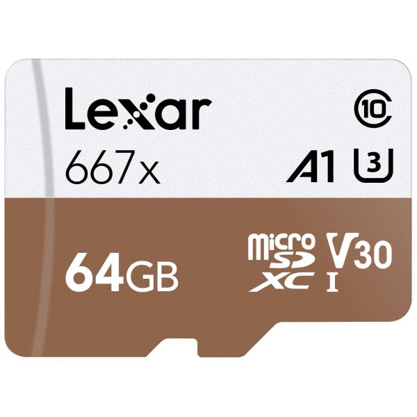 LEXAR MICROSD 64GB 667XL/S 100MB/S-40MB/S + ADATTATORE SD