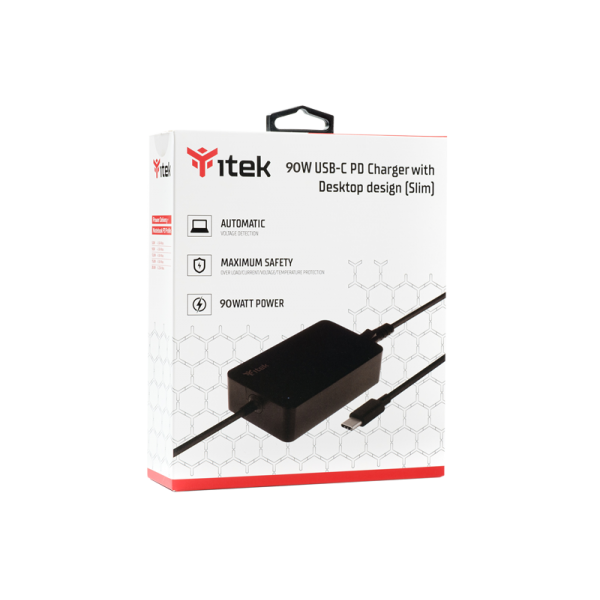 ITEK ALIMENTATORE UNIV. NOTEBOOK USB-C 90W