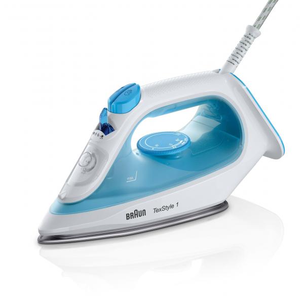 Braun TexStyle 1 SI1050BL Piastra in Ceramica 2000 W Blu, Bianco