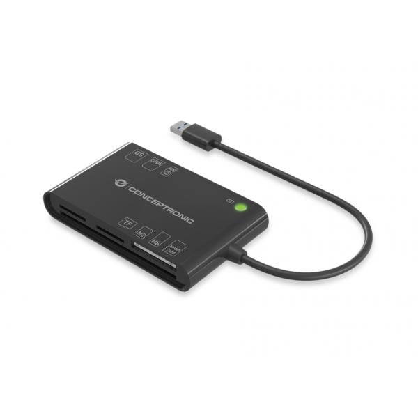 CONCEPTRONIC BIAN01B - CARD READER ALL-IN-ONE SMART ID, SUPPORTS ISO7816 CLASS A, B AND C (5V/3V/1.8V)