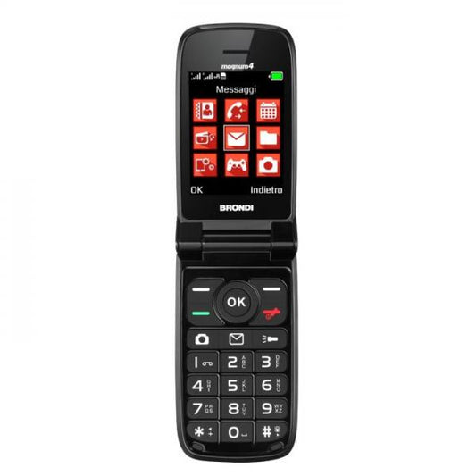 BRONDI MAGNUM 4 (ORO) - TELEFONO CELLULARE PER ANZIANI - TORCIA - FOTOCAMERA