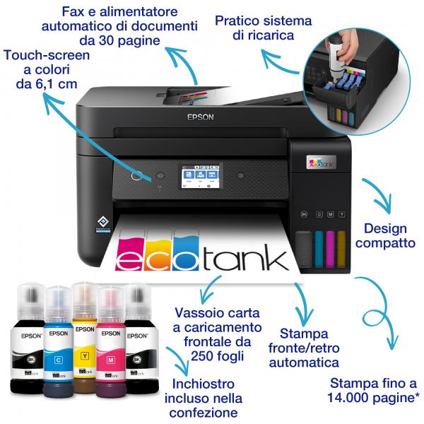 Epson EcoTank ET-4800 Ad inchiostro 5760 x 1440 DPI 33 ppm