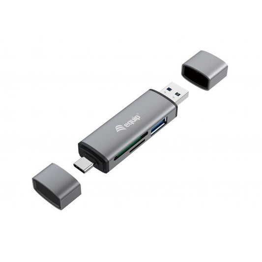 EQUIP 245460 - CARD READER USB 3.0 HUB , OTG, USB-C, USB-A, SD / MICROSD, USB 3.0