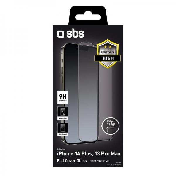 SBS Glass screen protector Full Cover per iPhone 13 Pro Max/iPhone 14 Plus - (SBS TESCRFCIP1367K protezione per lo schermo e il retro dei telefoni cellulari Pellicola proteggischermo trasparente Apple 1 pz)