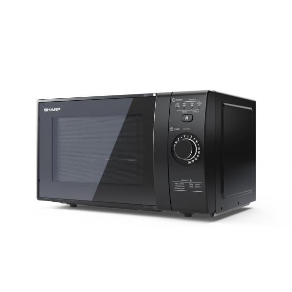 SHARP YC-GG02E-B - FORNO A MICROONDE 20L - 800W - CONTROLLO DIGITALE - GRILL - 11 LIVELLI DI POTENZA - BLACK