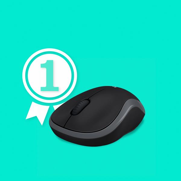 MOUSE LOGITECH M185 WIRELESS GREY 910-002238