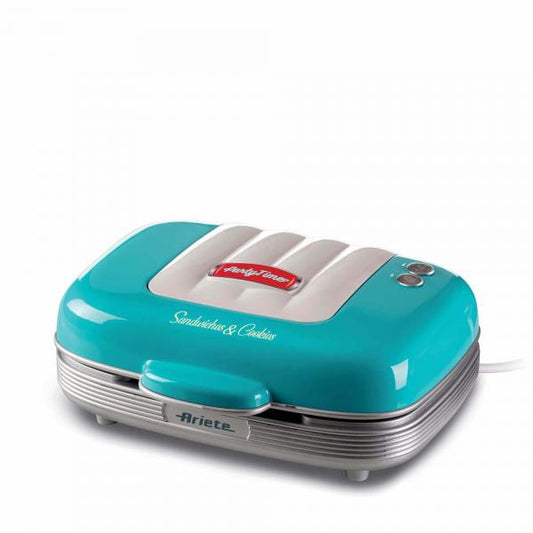 ARIETE SANDWICHES e COOKIES AZZURRO (PARTY TIME) (1972/01) - PIASTRA ELETTRICA MULTIFUNZIONE - 700W