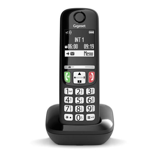GIGASET E270 (NERO) - TELEFONO CORDLESS SENIOR - VIVAVOCE - TASTI GRANDI