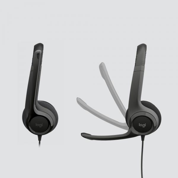 Logitech 981-000406 cuffia e auricolare Cablato A Padiglione Ufficio USB tipo A Nero