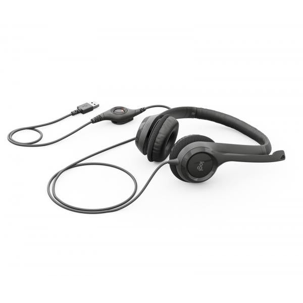Logitech 981-000406 cuffia e auricolare Cablato A Padiglione Ufficio USB tipo A Nero