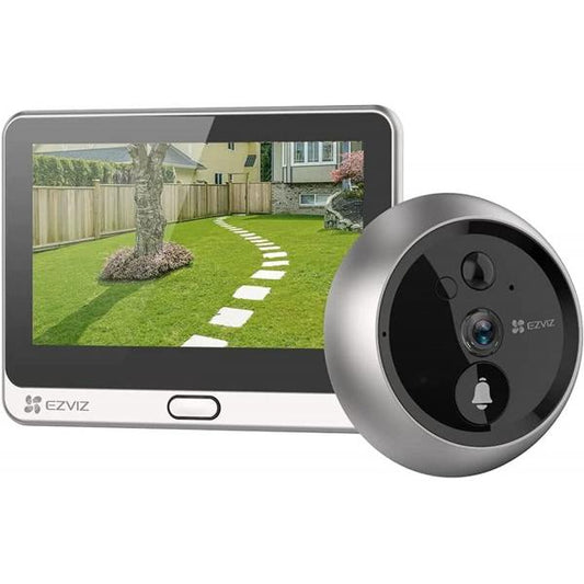 EZVIZ DP2C (ARGENTO) - VIDEOSPIONCINO WIRELESS FHD - DISPLAY 4.3"" - SENSORE INFRAROSSI PIR - AUDIO E VIDEO BIDIREZIONALE