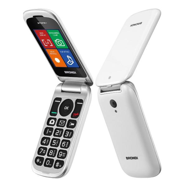 BRONDI STONE+ (BIANCO) - TELEFONO CELLULARE - TORCIA - FOTOCAMERA
