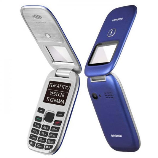 BRONDI WINDOW+ BLUE 1.77" FEATURE PHONE CLAMSHELL/
