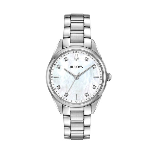 BULOVA Mod. SS CLASSIC SUTTON MOP DIAMONDS LADY 96P199