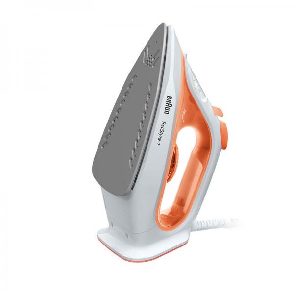 Braun TexStyle 1 SI1009OR Piastra antiaderente 1900 W Arancione, Bianco