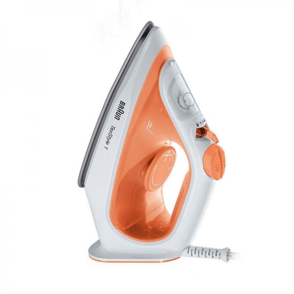 Braun TexStyle 1 SI1009OR Piastra antiaderente 1900 W Arancione, Bianco