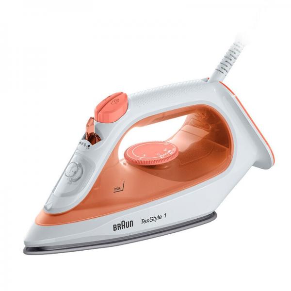 Braun TexStyle 1 SI1009OR Piastra antiaderente 1900 W Arancione, Bianco